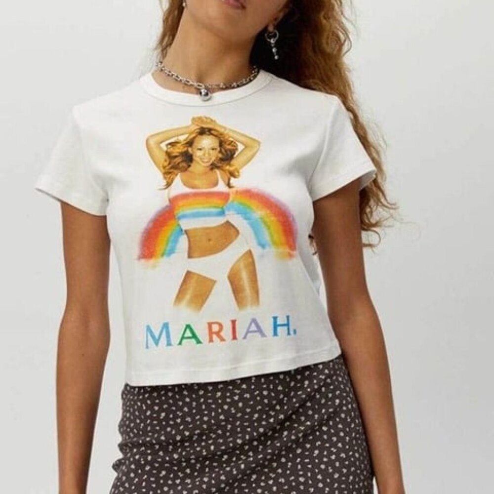 Daydreamer Free People Women’s‎ Mariah Carey Retro Cropped Tee Size M